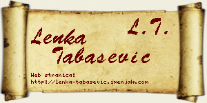 Lenka Tabašević vizit kartica